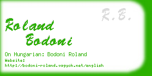 roland bodoni business card